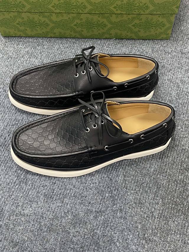 G家 顶级p: Size：39-44 男38.45.46订做 Gucci2024古奇男士最新新款休闲鞋！官网同步上市，绝对的奢华打造，鞋面:牛皮 磨砂牛皮，内里